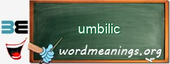 WordMeaning blackboard for umbilic